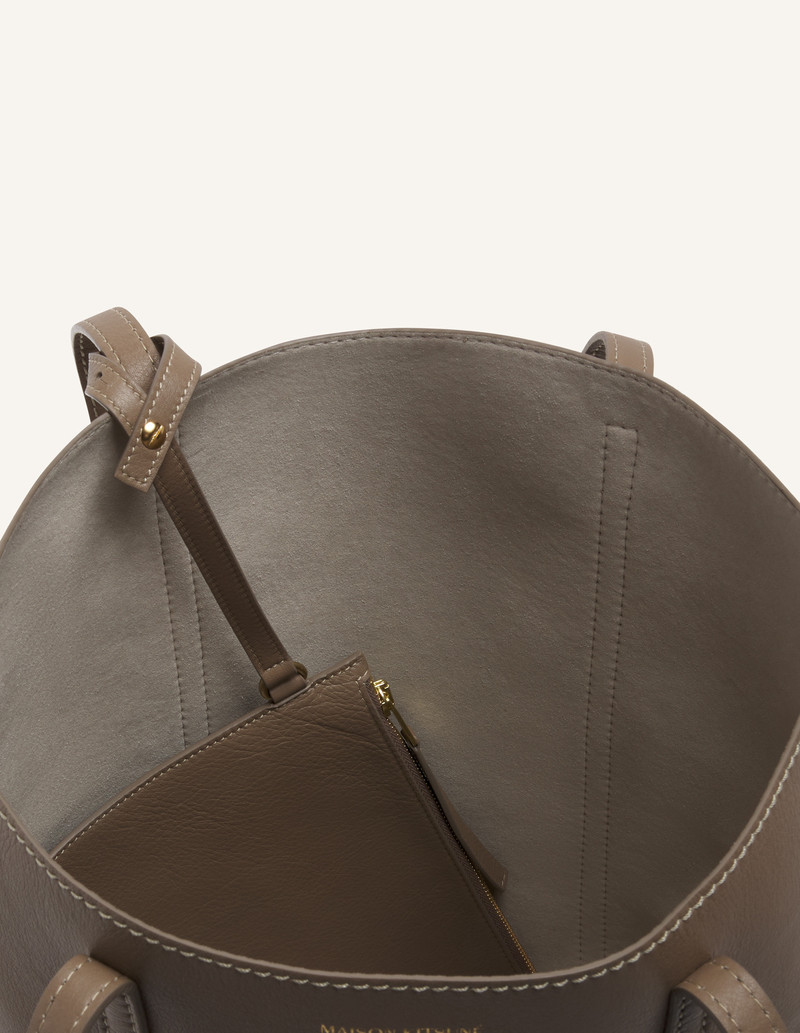 MAISON KITSUNE PARIS LEATHER TOTE 7