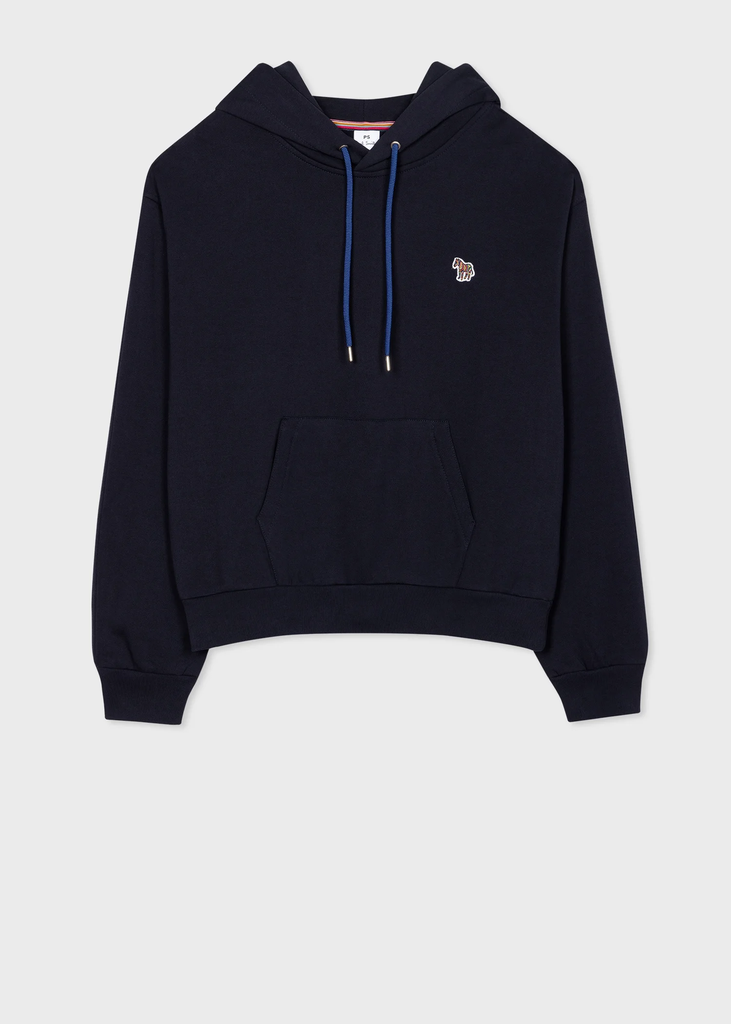 Navy Cotton Zebra Logo Hoodie - 1