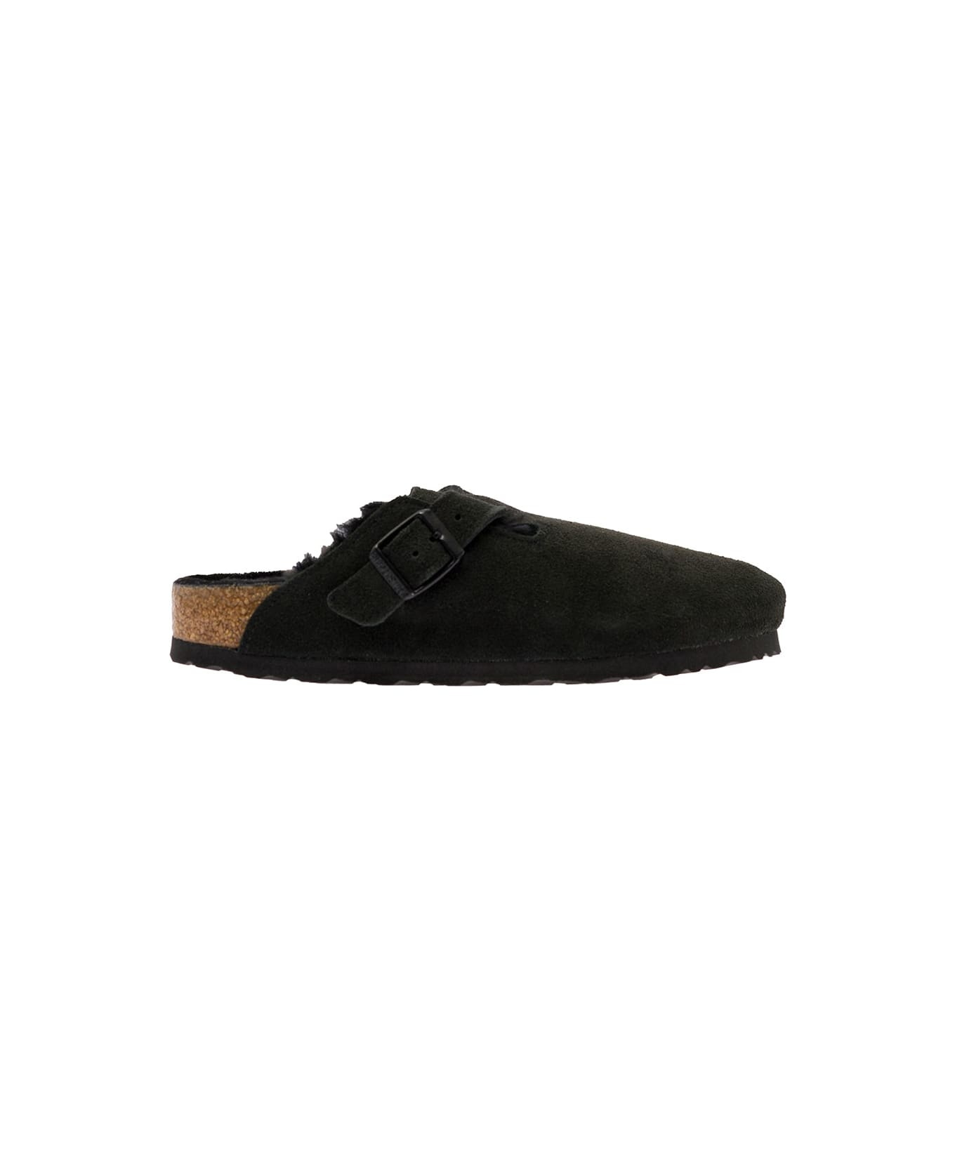 'boston' Black Shearling Sabot Man Birkenstock - 1
