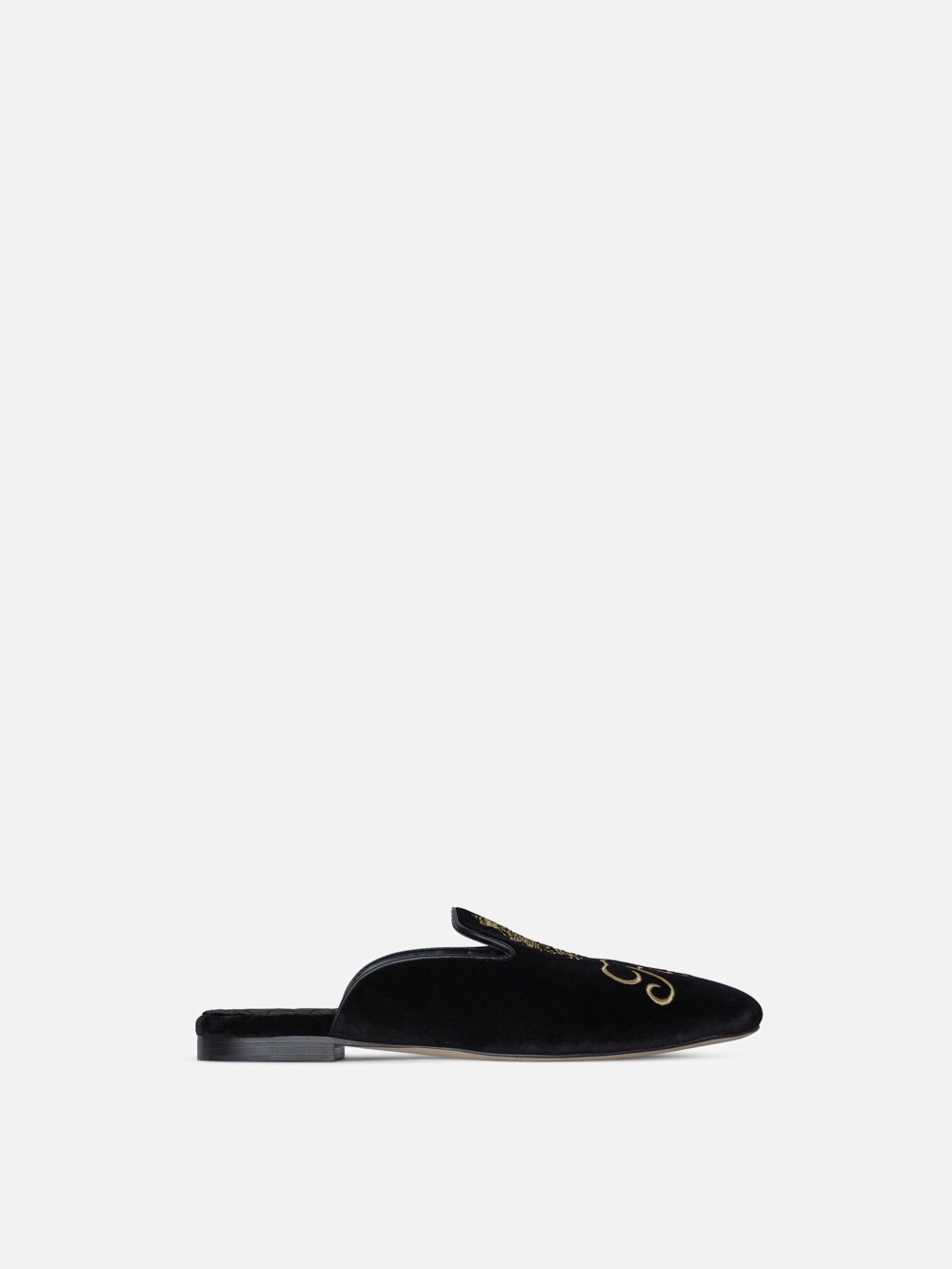 Ritz Women's Velvet Slippers in Black - 3