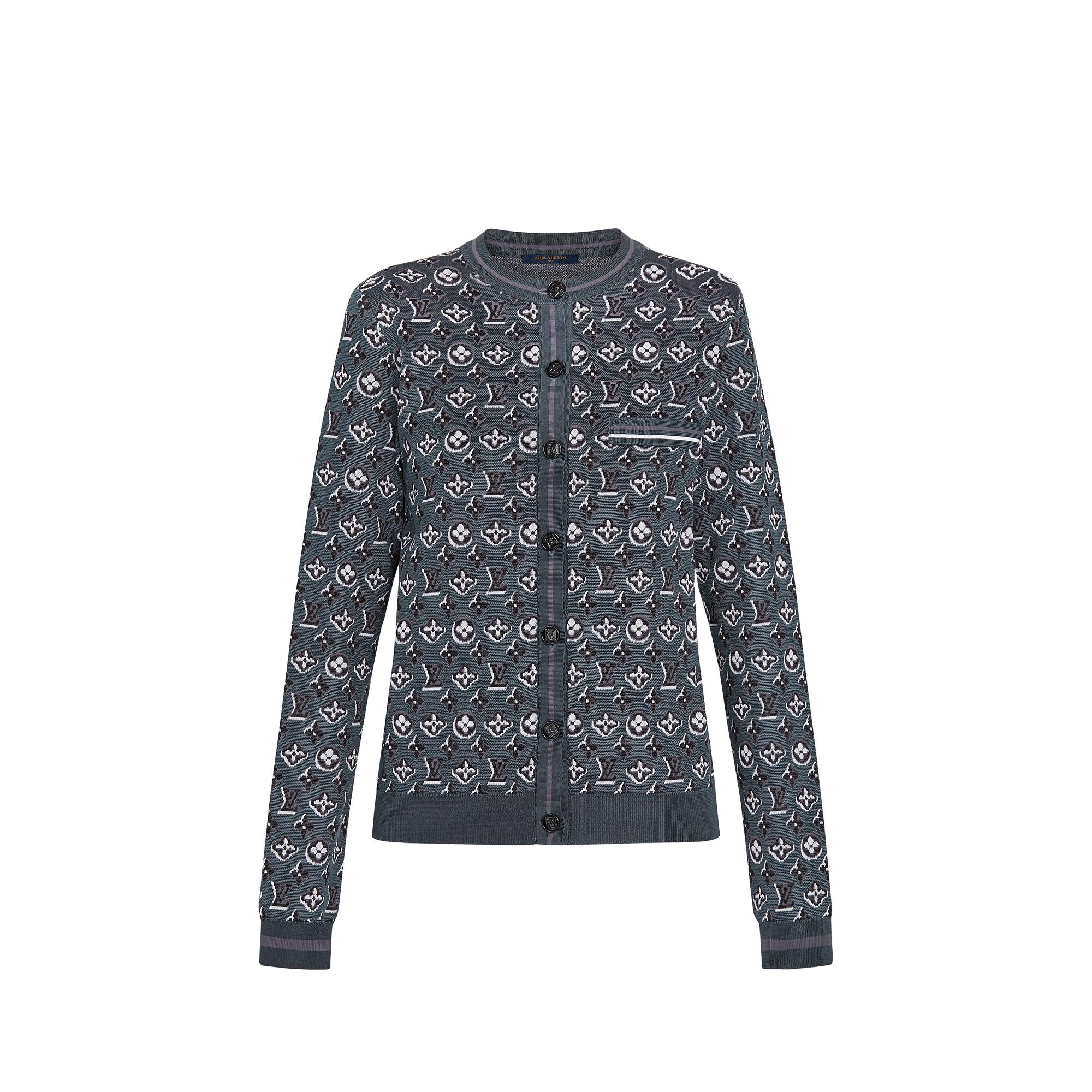 Monogram Shadow Jacquard Cardigan - 1