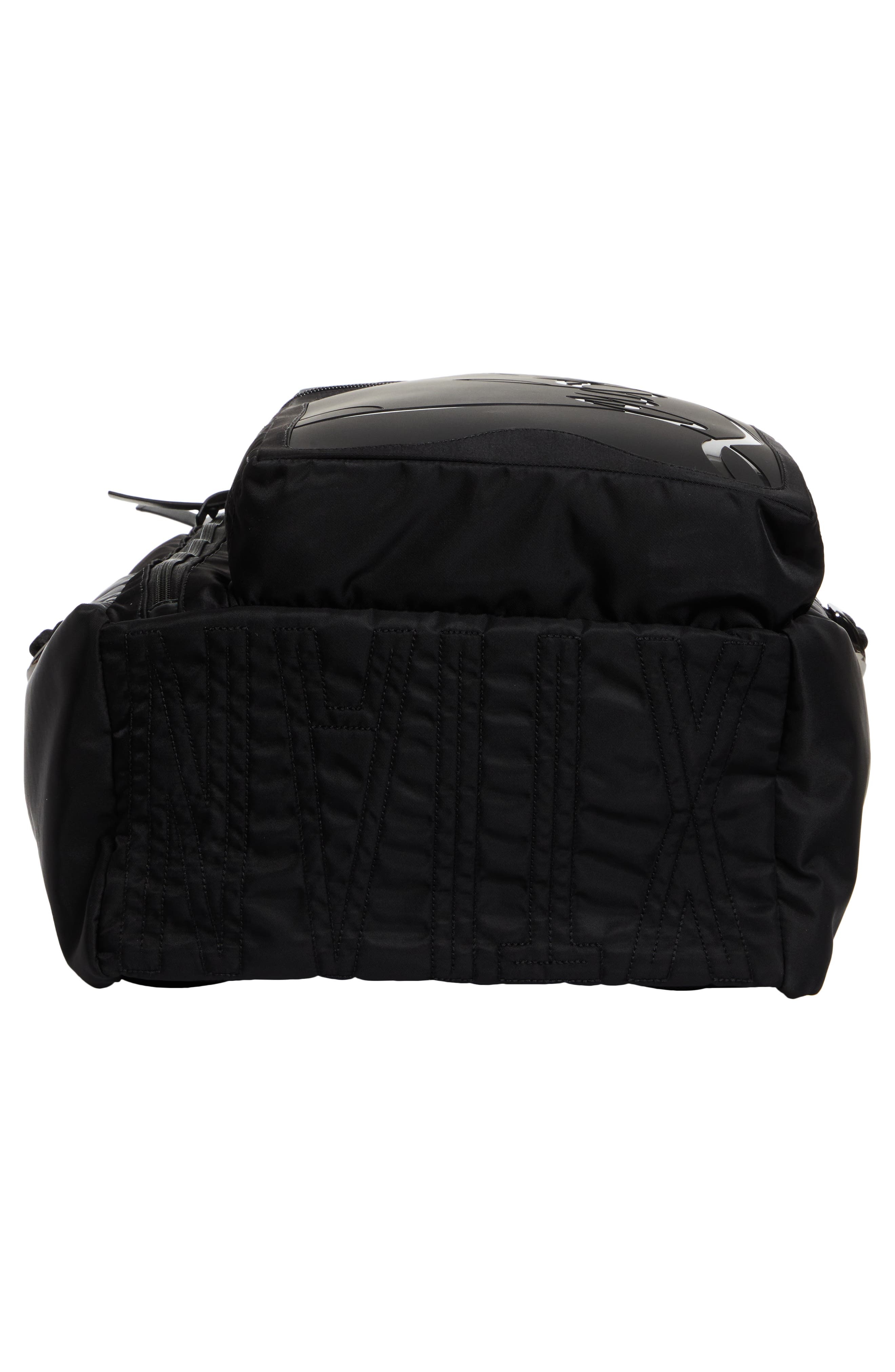 Christian Louboutin Loubideal Canvas & Rubber Backpack in Black/Black/Black at Nordstrom - 5