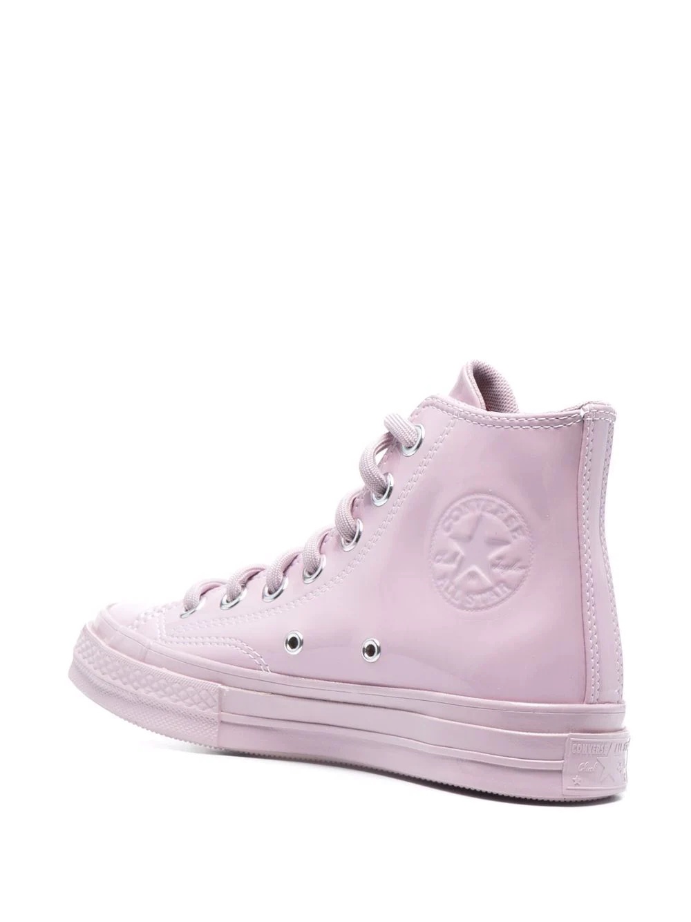 embossed-logo high top sneakers - 3