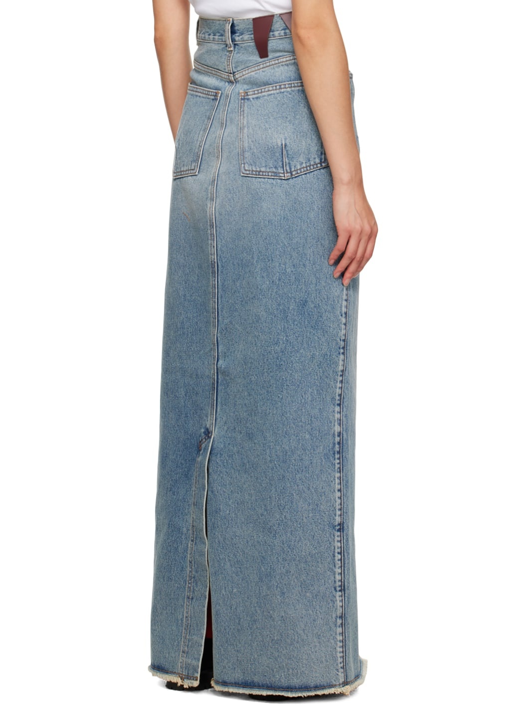 Blue Emma Denim Maxi Skirt - 3
