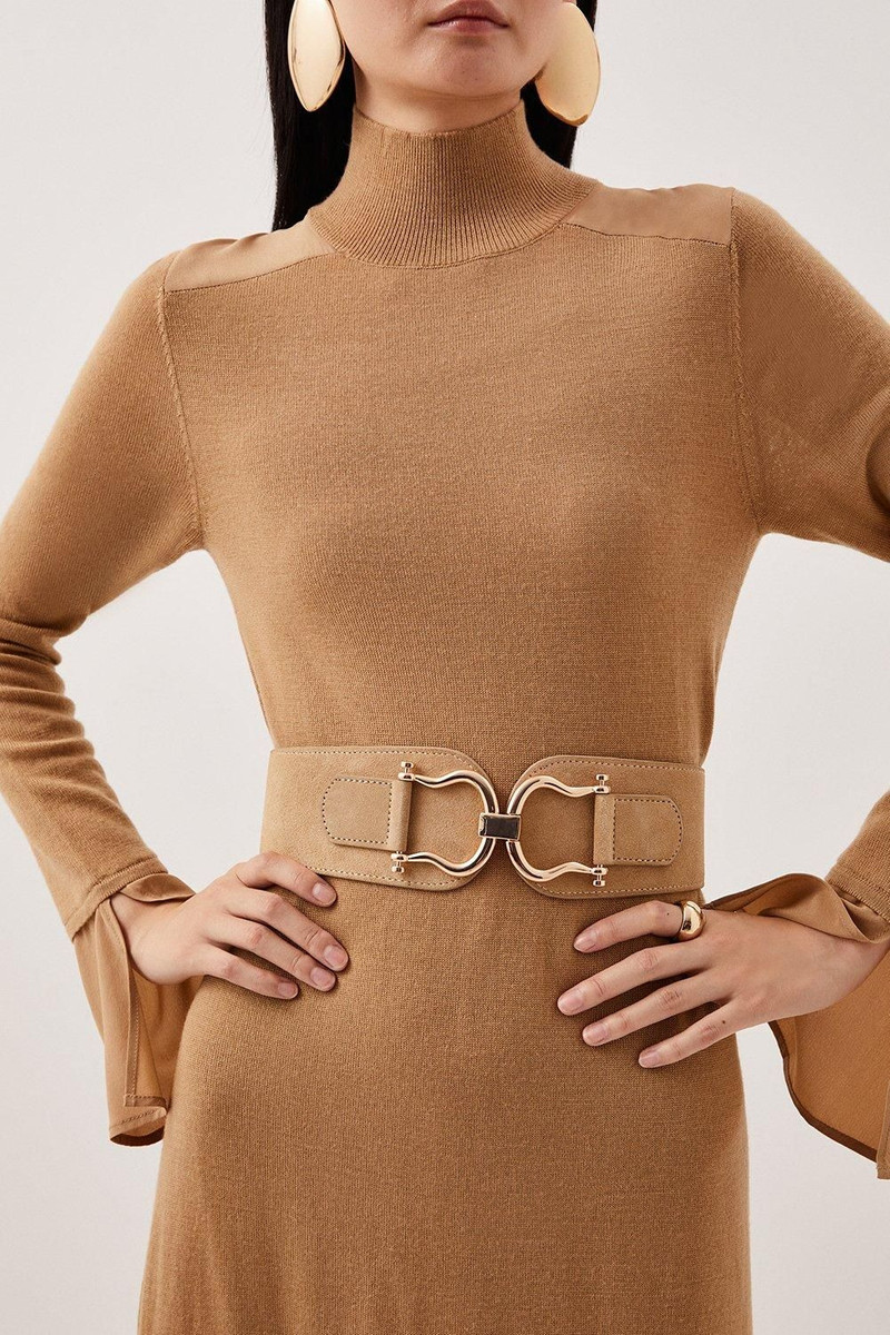 Suede Chunky Stretch Waist Belt 1