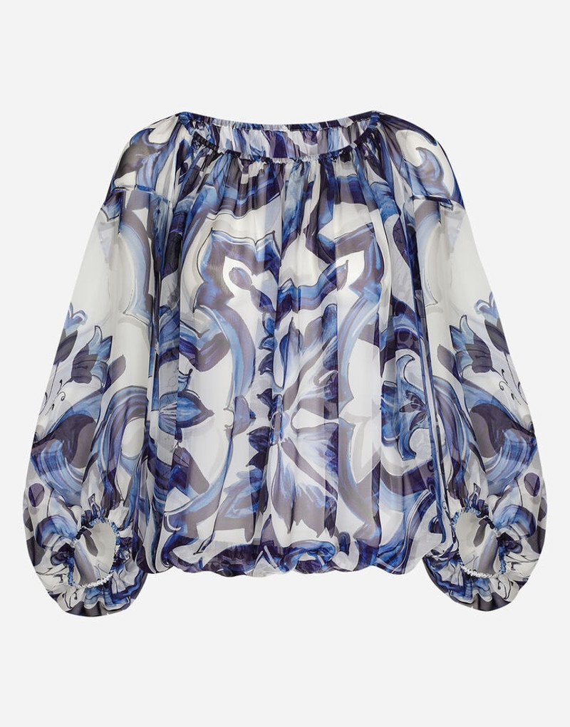Zebra-print chiffon blouse 3