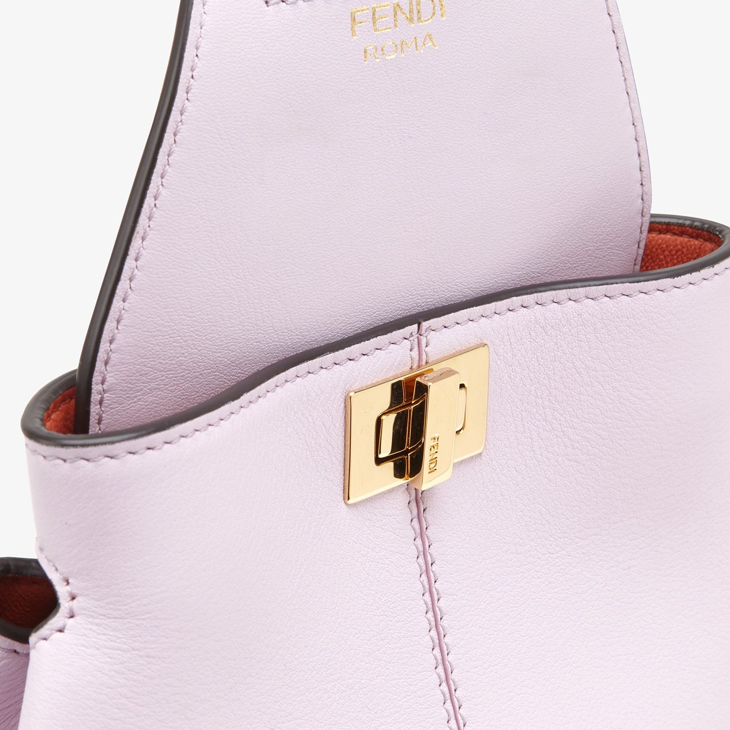 Lilac leather mini-bag - 5