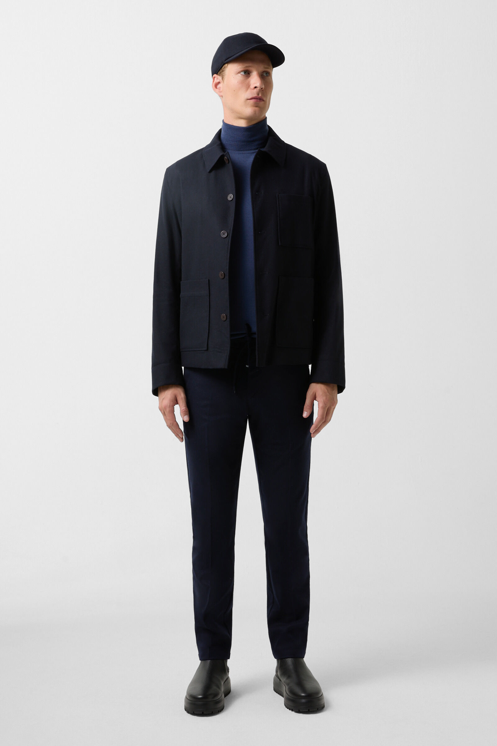 Riley Business flannel pants in Navy blue - 4