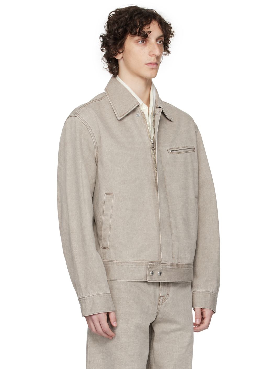 Beige Miller Denim Jacket - 2