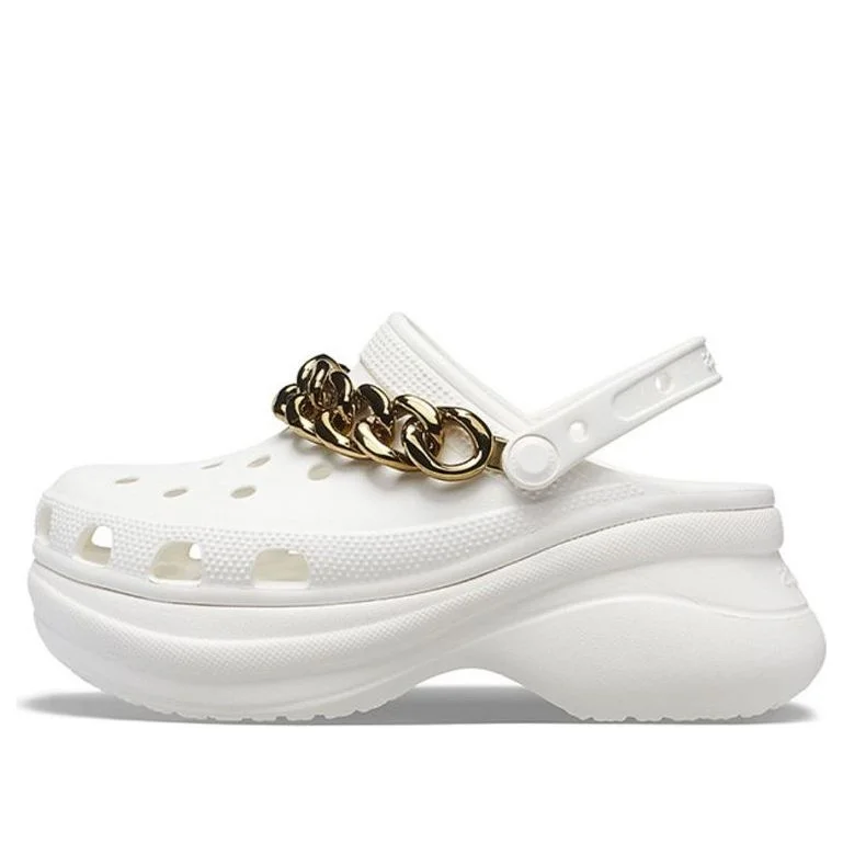 (WMNS) Crocs Retro Chain White Gold Sandals 'White Gold' 206662-19B - 1