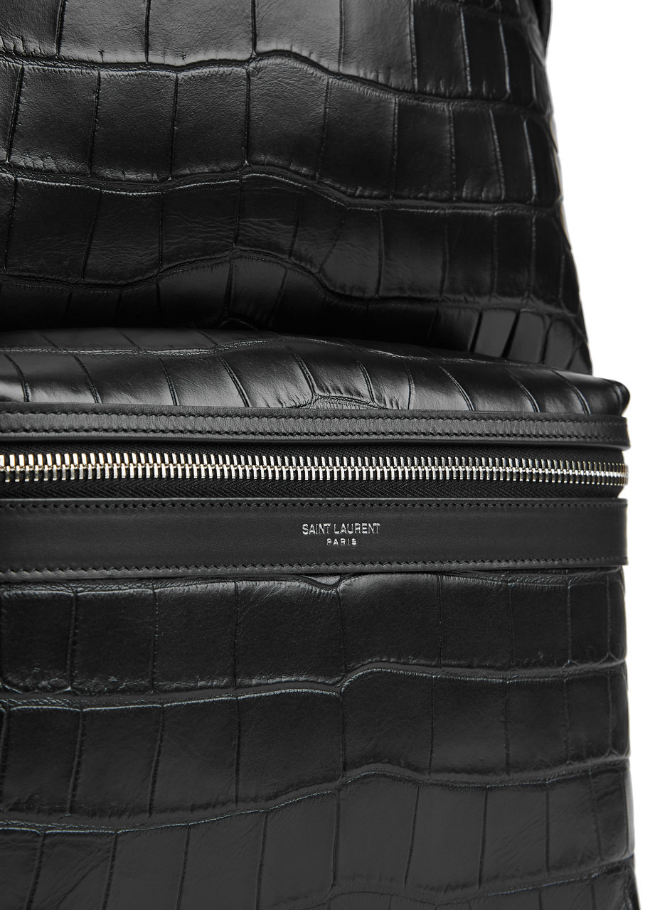 City crocodile-effect leather backpack - 3