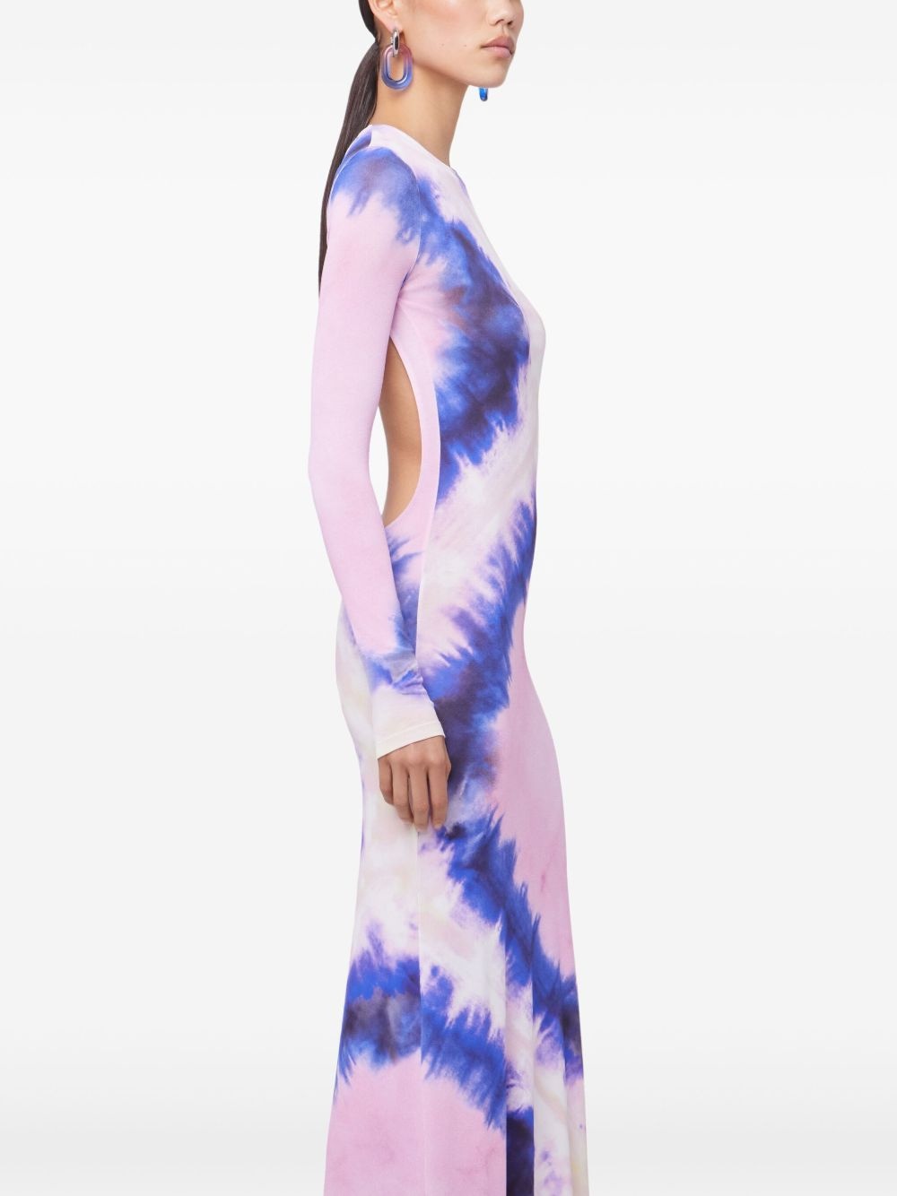 tie-dye print dress - 5