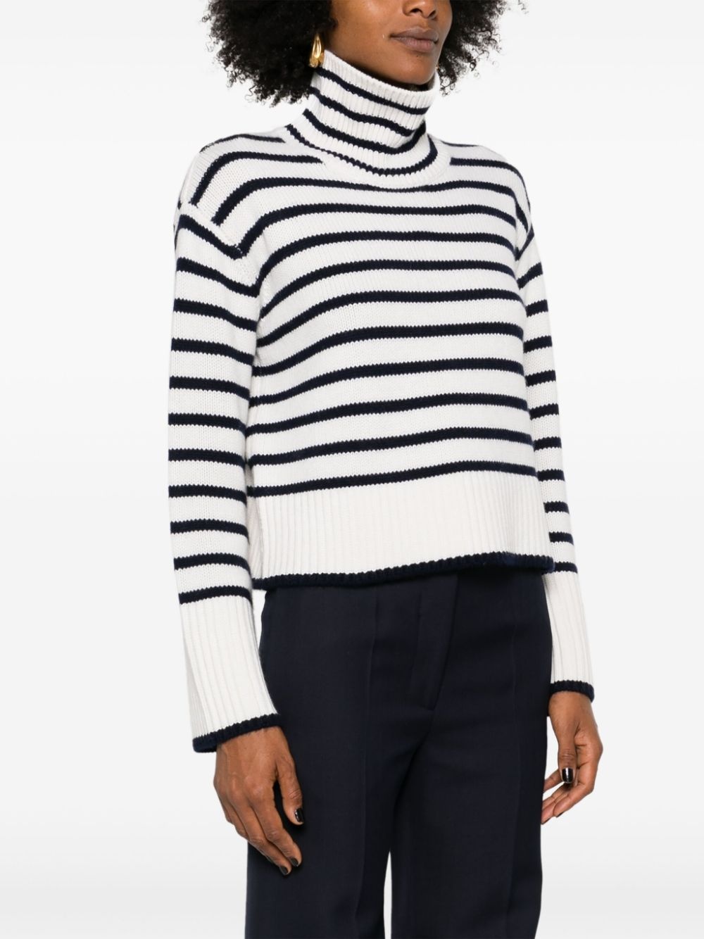 Fleur striped cashmere jumper - 3