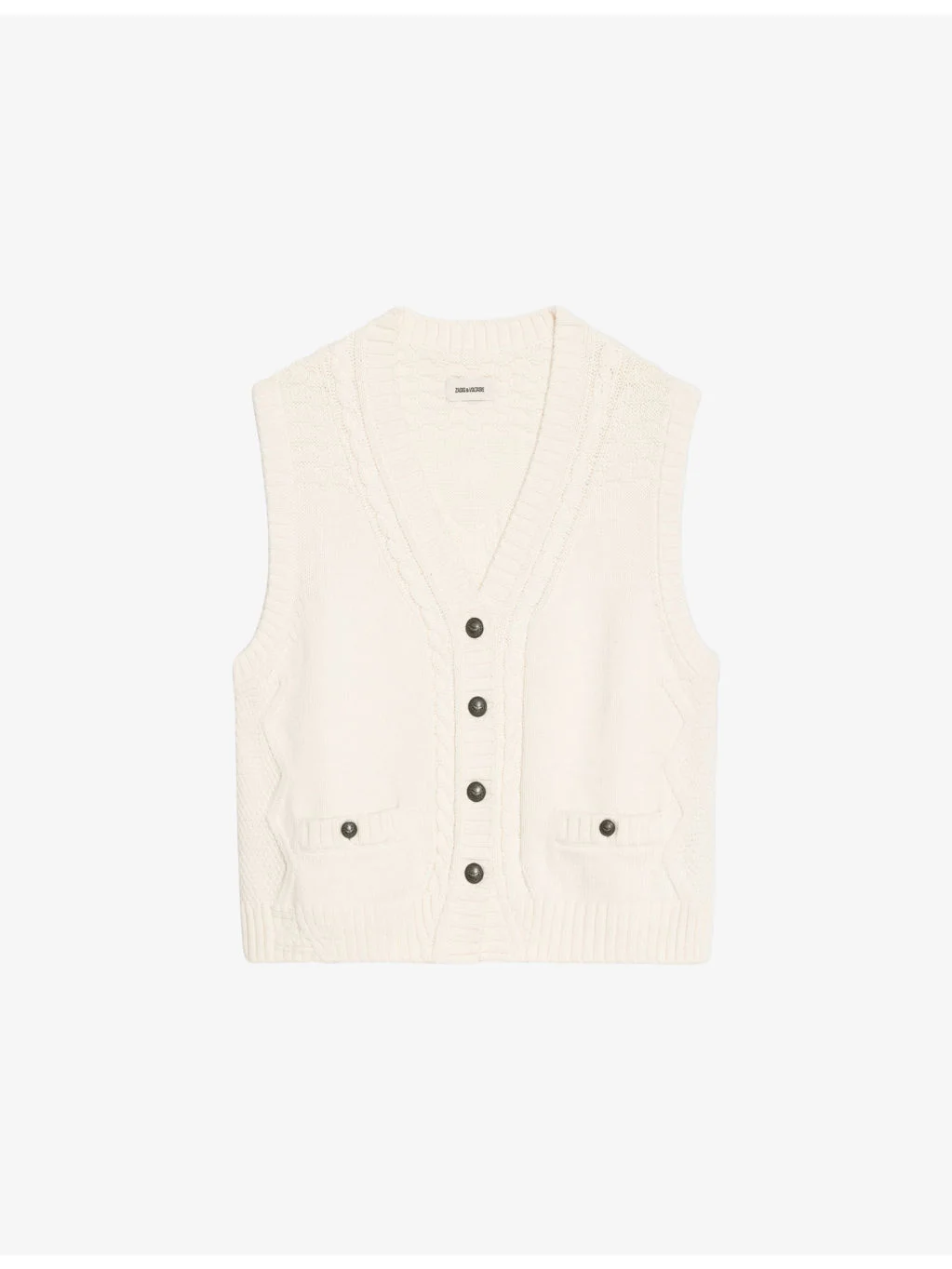 Mally V-Neck Knitted Vest - 1