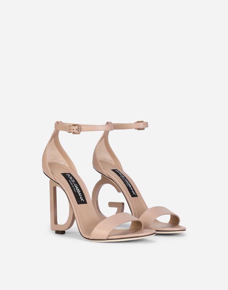 Calfskin nappa sandals with DG heel - 2