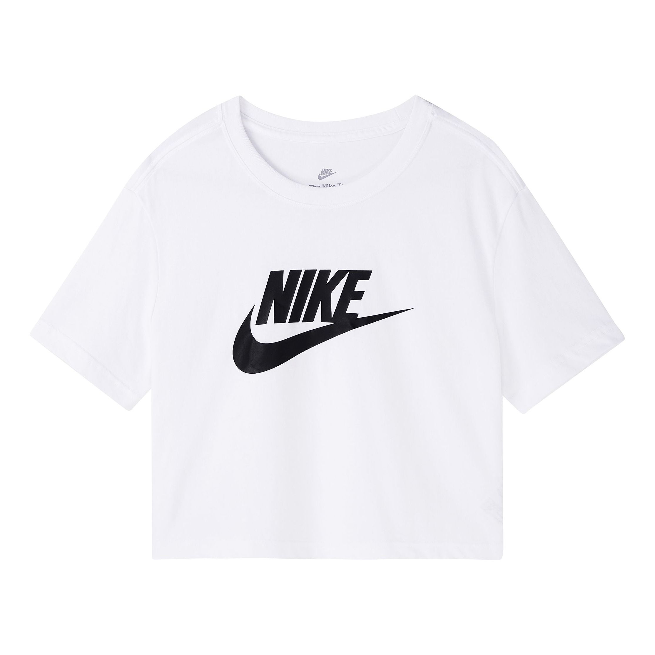 (WMNS) Nike Sportswear Essential Short Casual Crew Neck Short Sleeve T-Shirt White BV6176-100 - 1