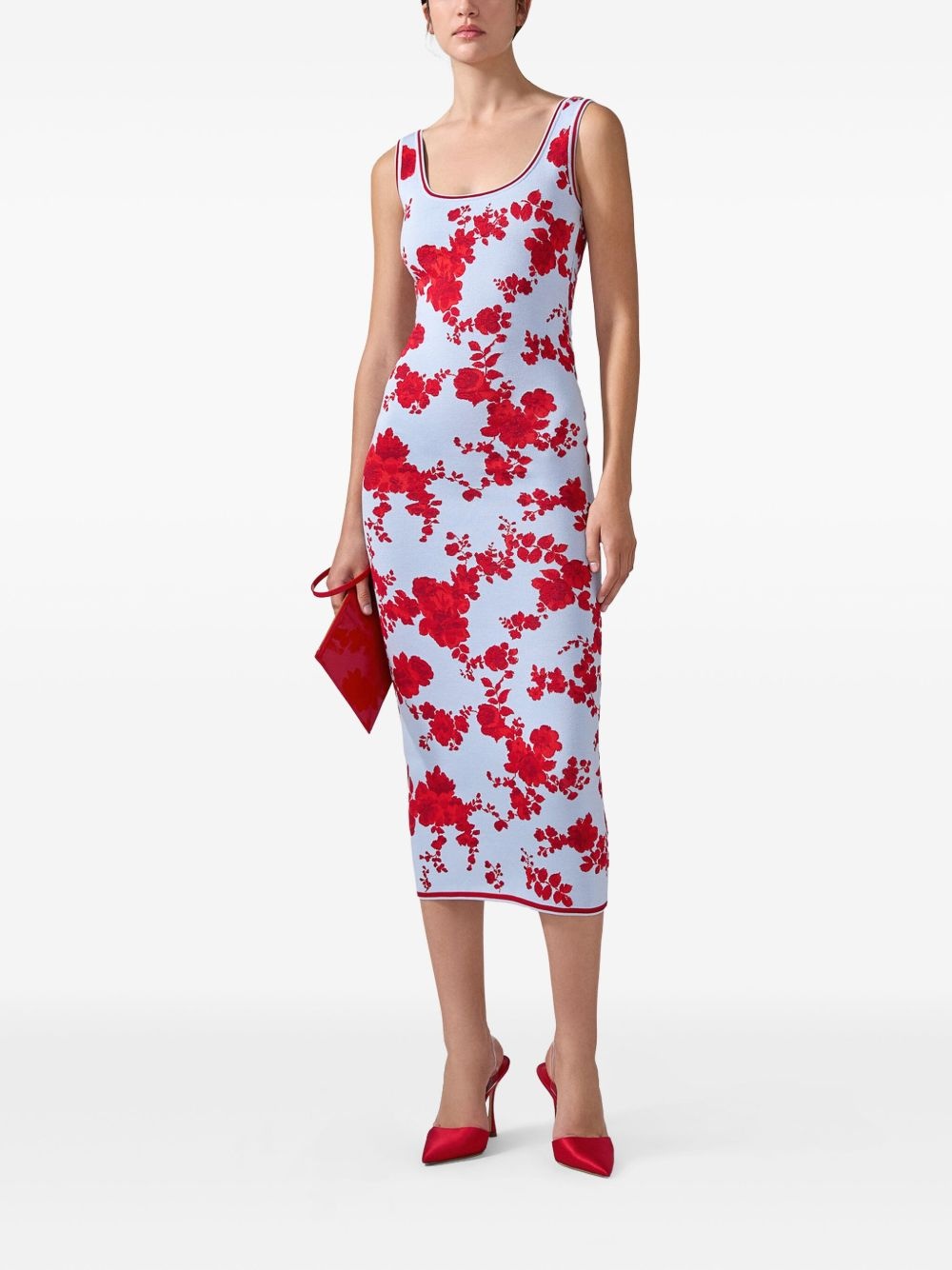 floral jacquard dress - 2