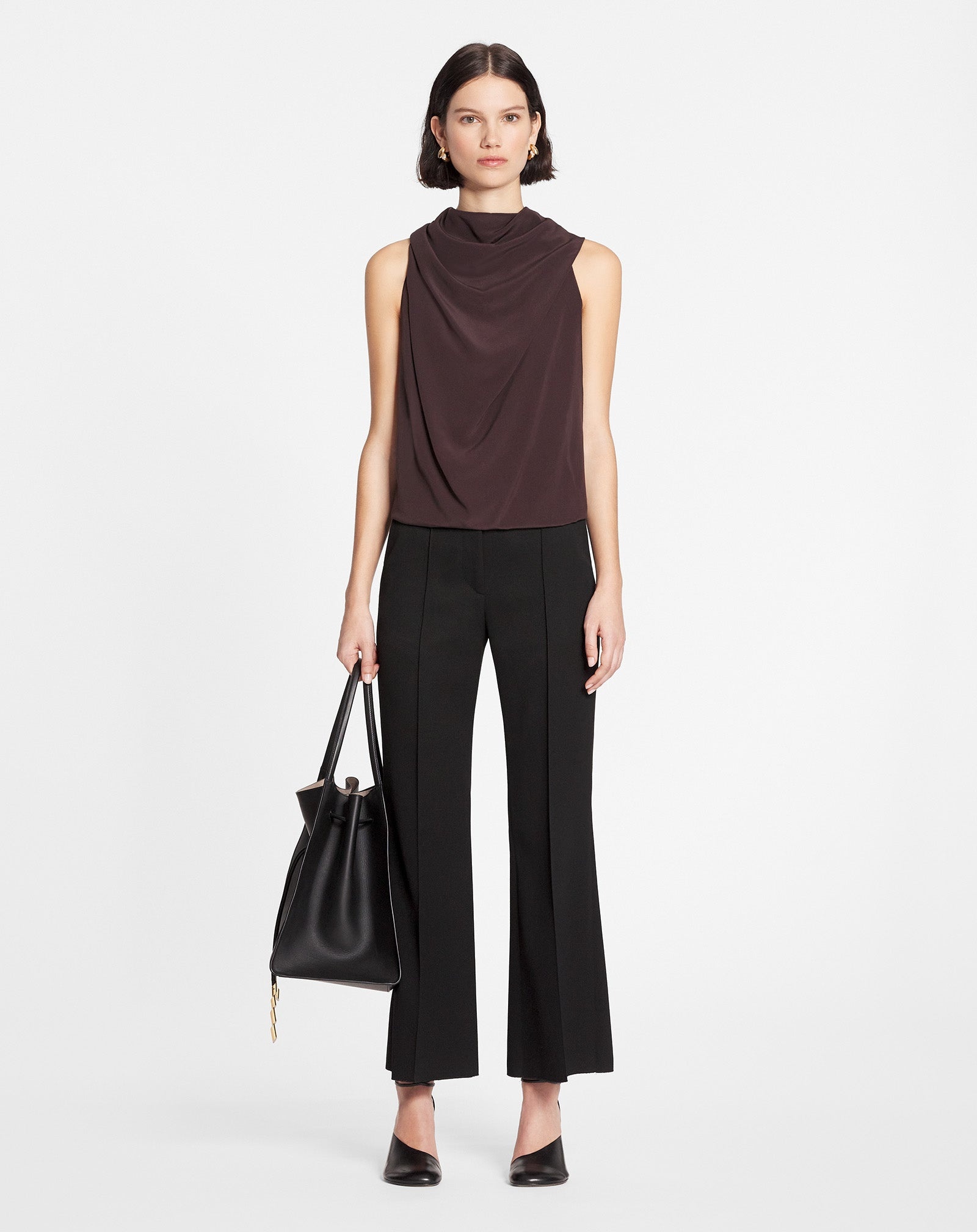 SLEEVELESS DRAPED TOP - 2