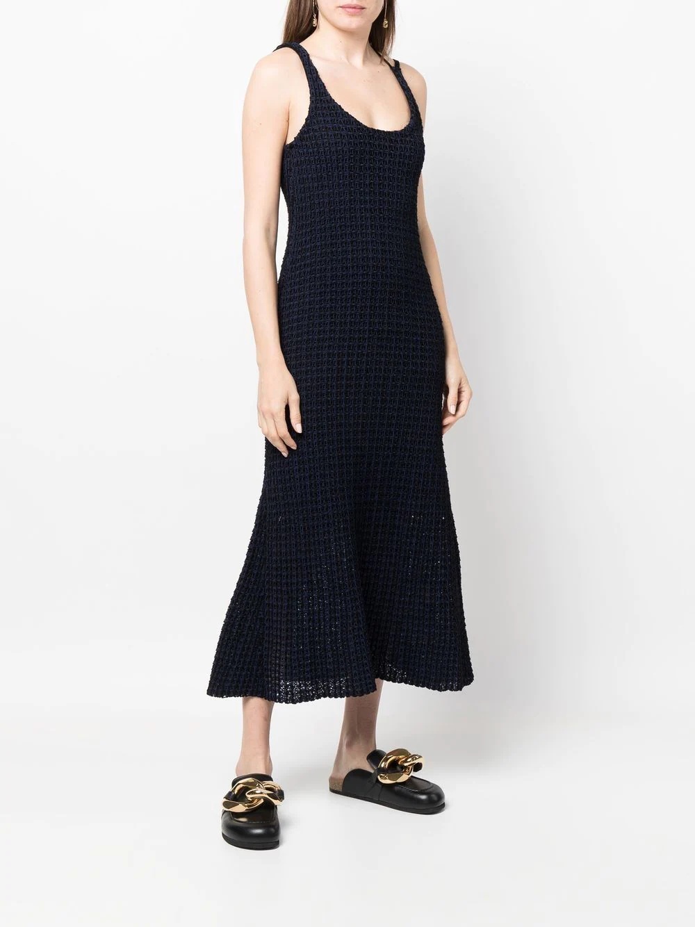 scoop neck sleeveless midi dress - 3