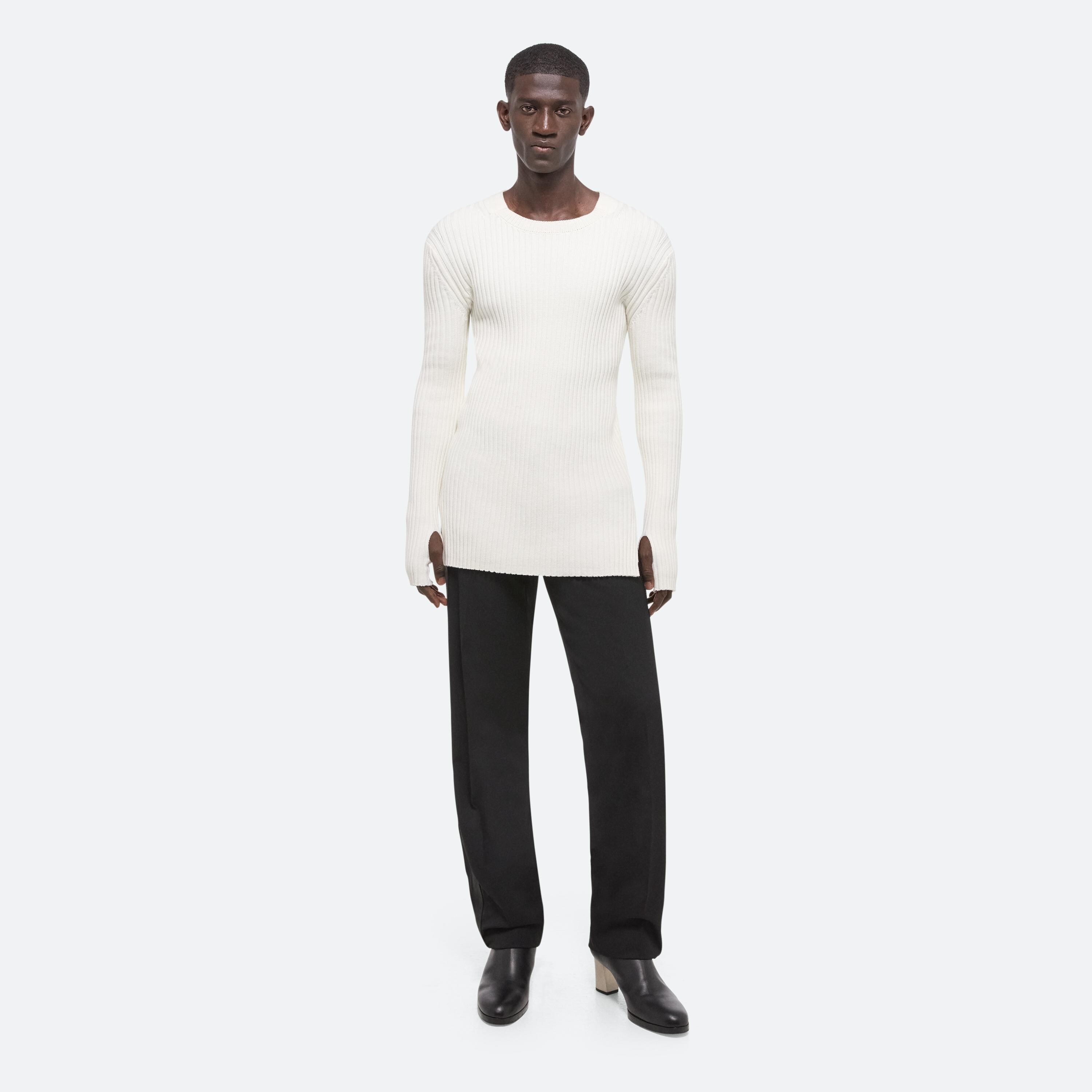 RIBBED LONG-SLEEVE TOP - 2