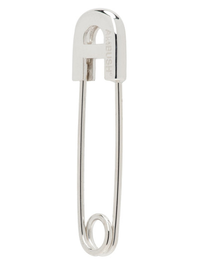 Ambush Silver Small Safety Pin Earring outlook
