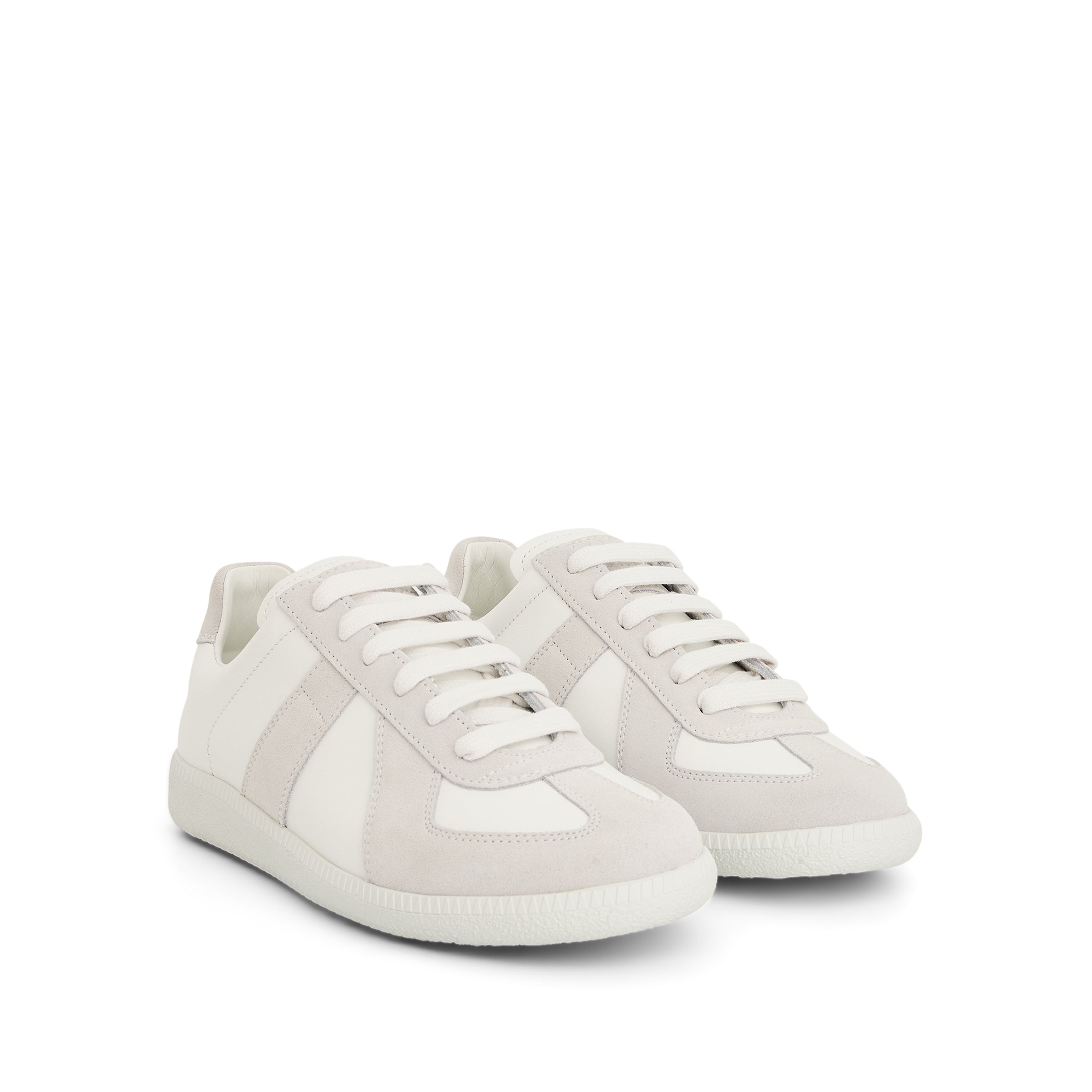 Replica Leather Sneaker in Off White - 2