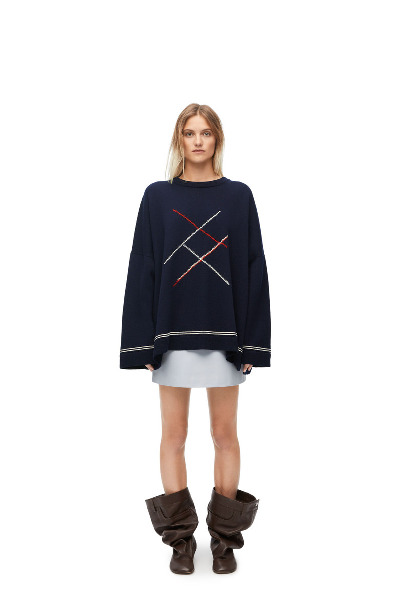 Loewe Argyle sweater in wool outlook