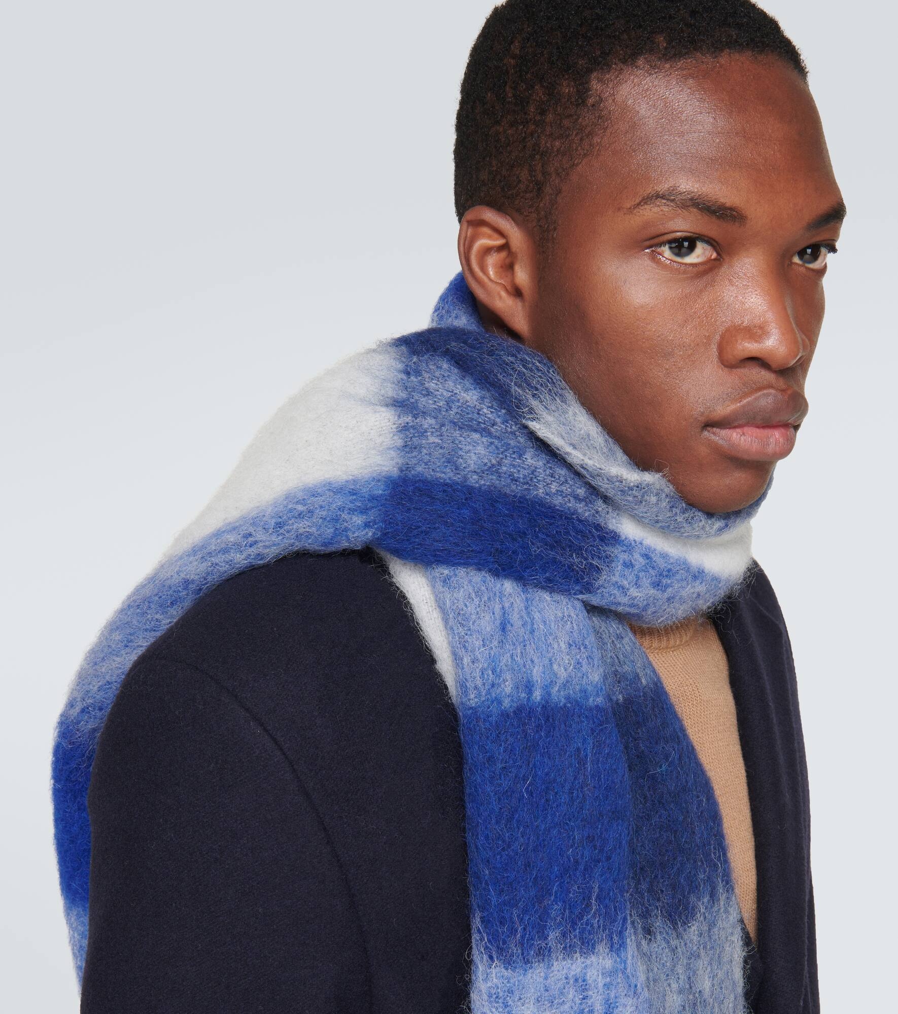 Checked wool-blend scarf - 3