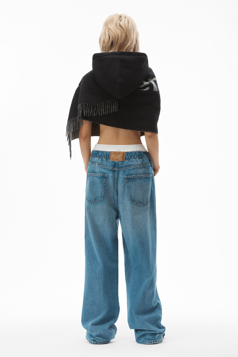 HOODED LOGO SCARF IN WOOL 6