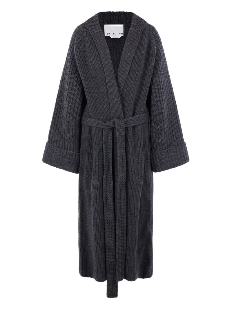 hooded belted cardigan 1