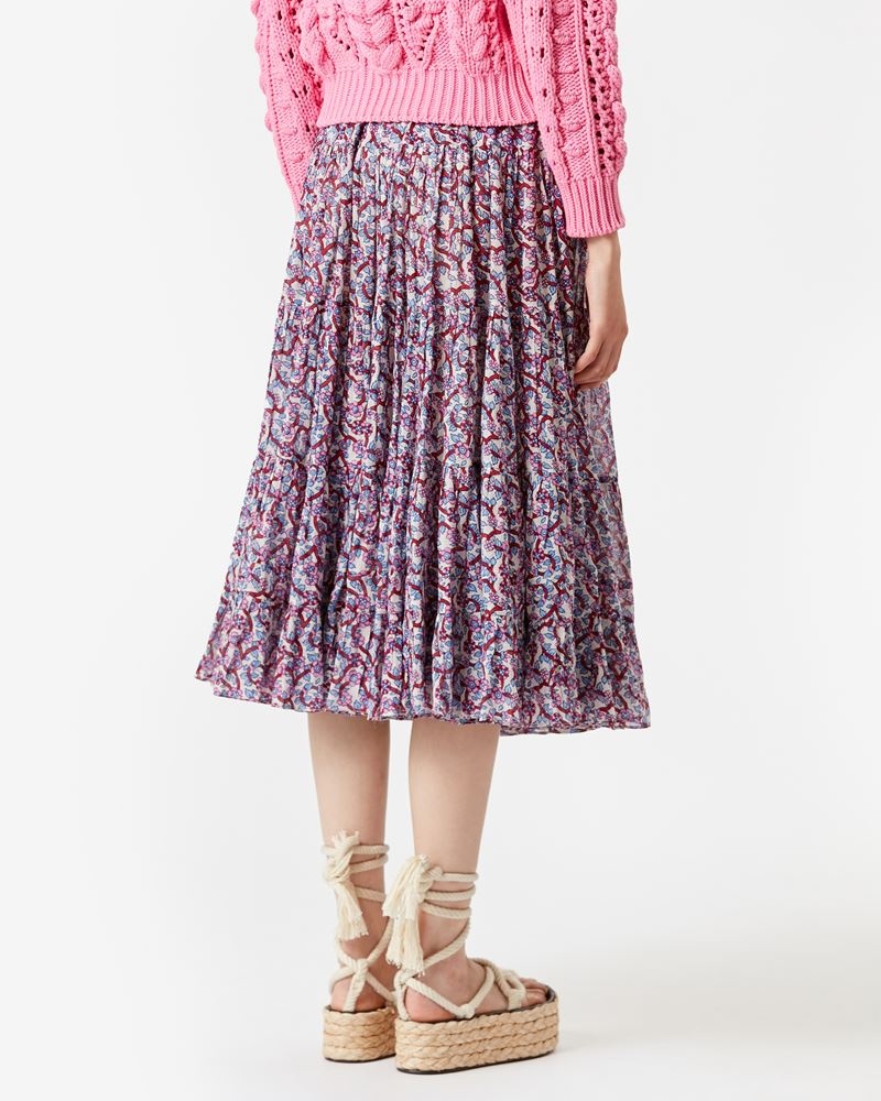 ELFA LONG PRINTED COTTON SKIRT - 5