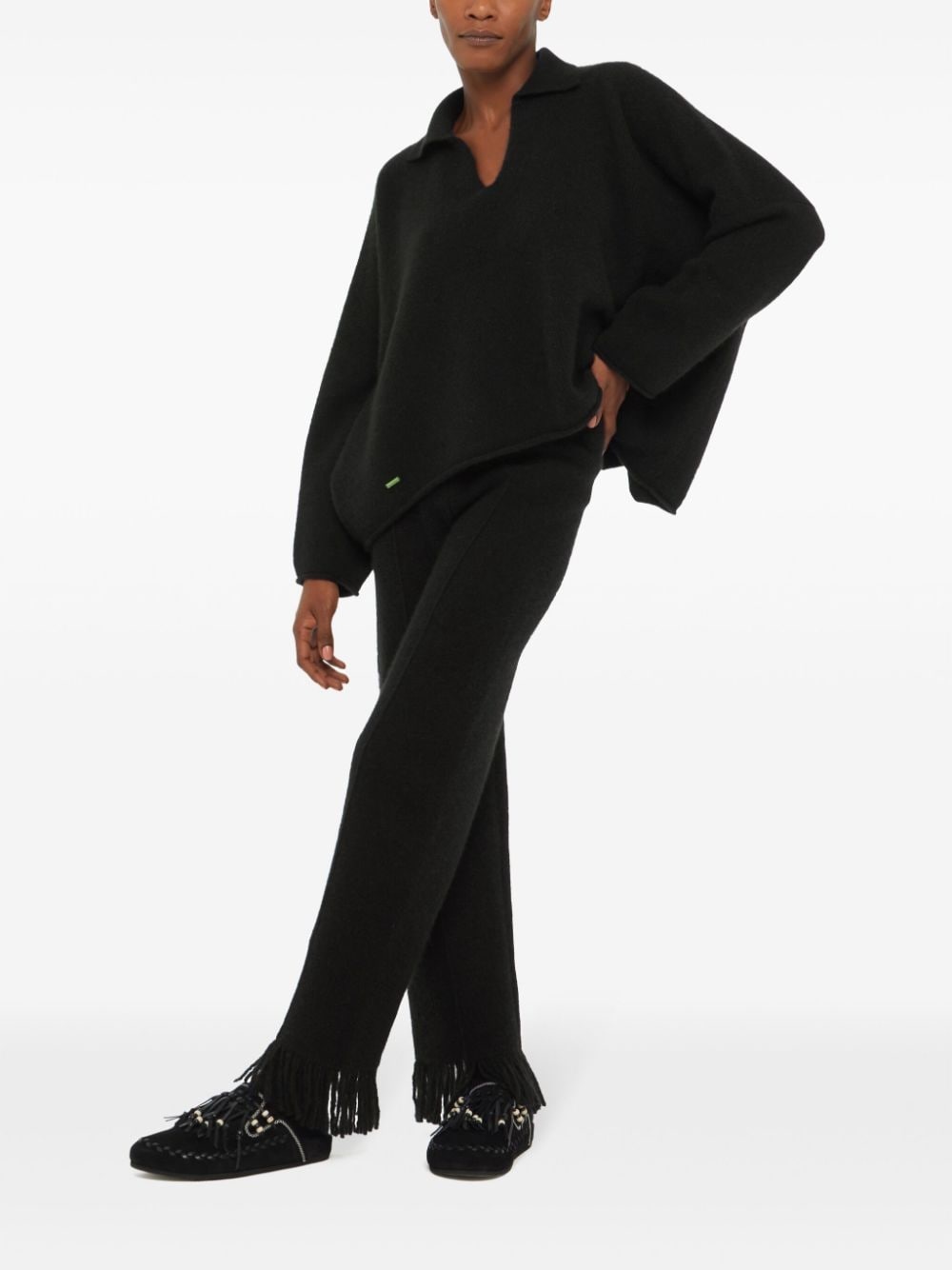 knitted cashmere-blend polo shirt - 2