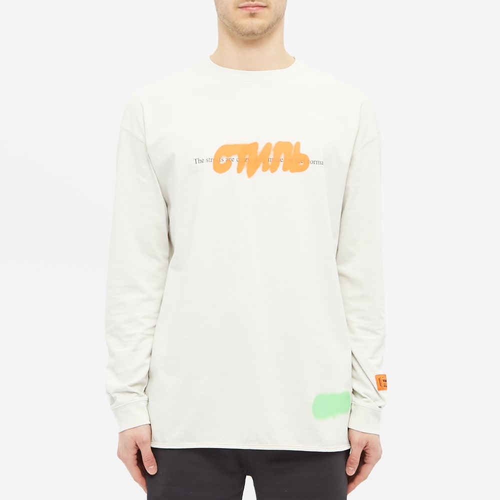 Heron Preston Long Sleeve CTNMB Spray Logo Tee - 4