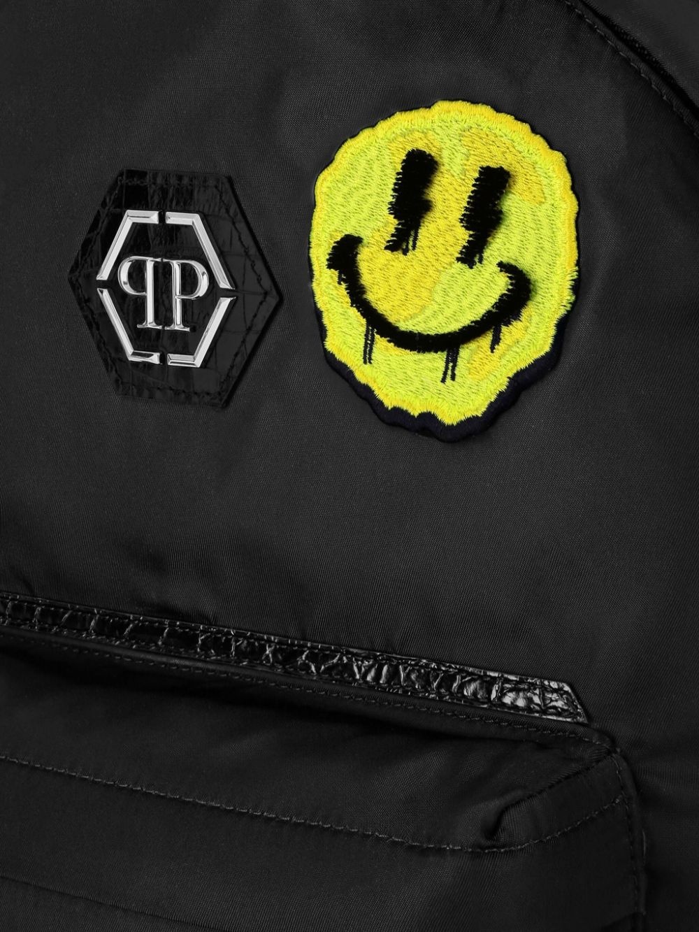 Smile logo-appliquÃ© backpack - 4