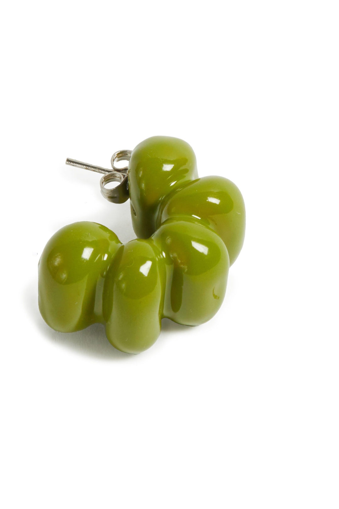 PUFFY EARRINGS / lime - 2