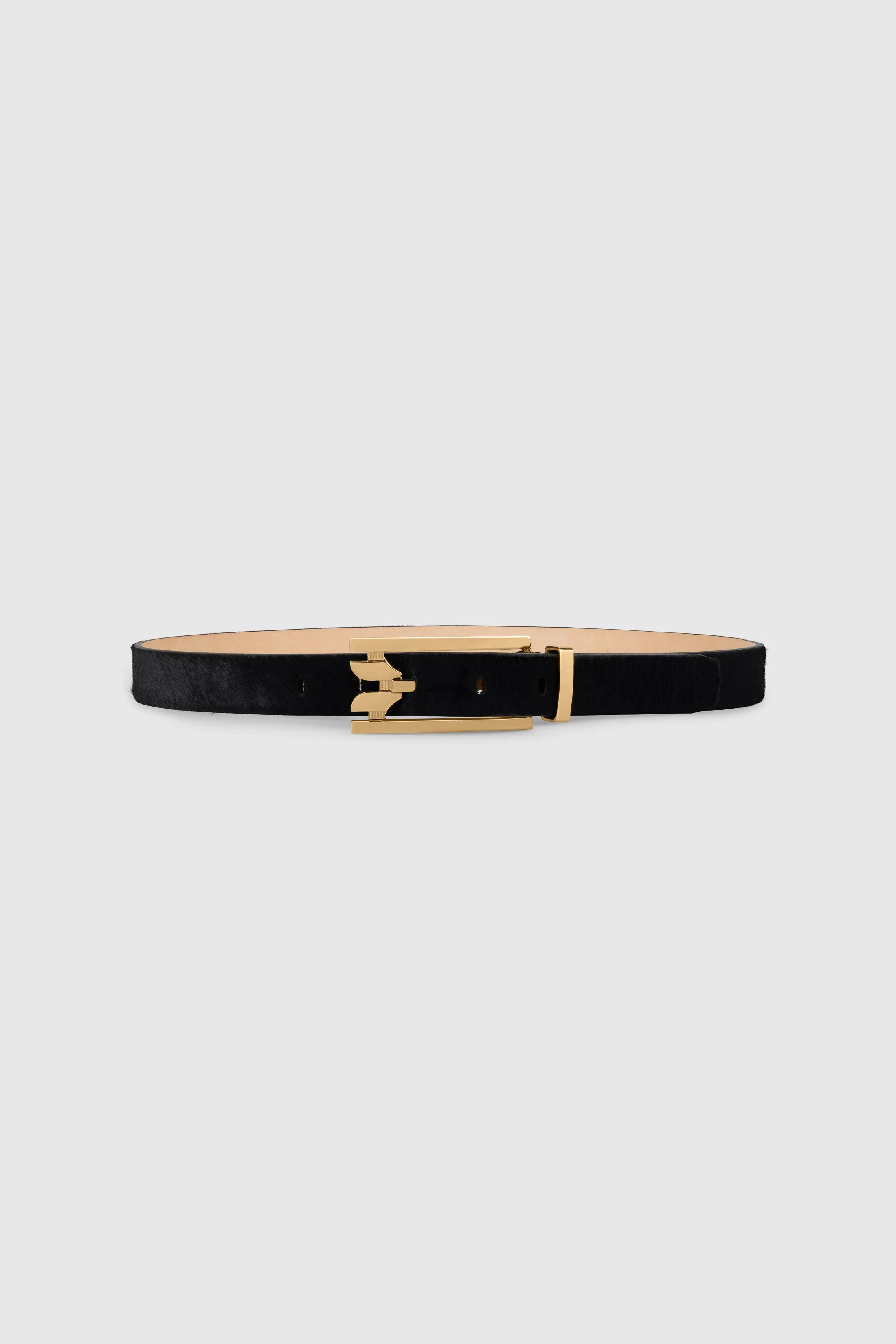 Dorian Pin-Buckle Belt 25mm Hair Calf Leather - 1