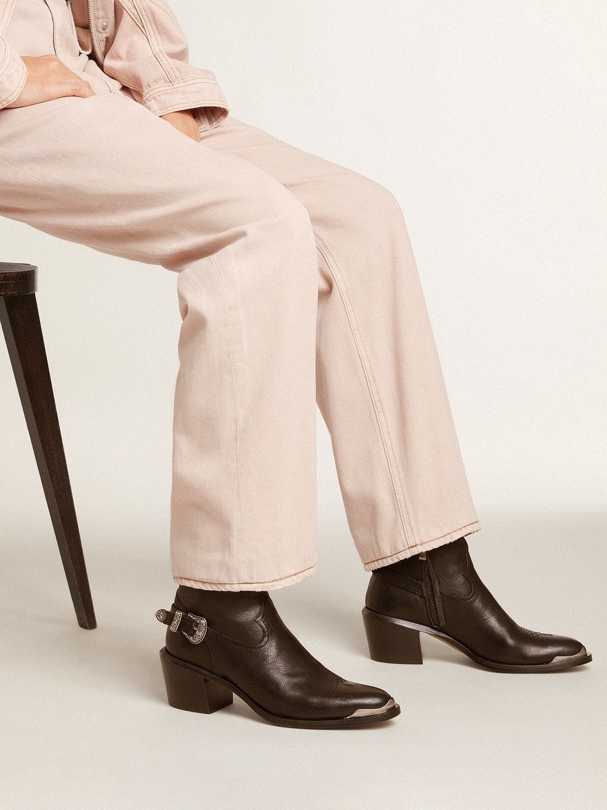 Patty ankle boots in black leather - 3