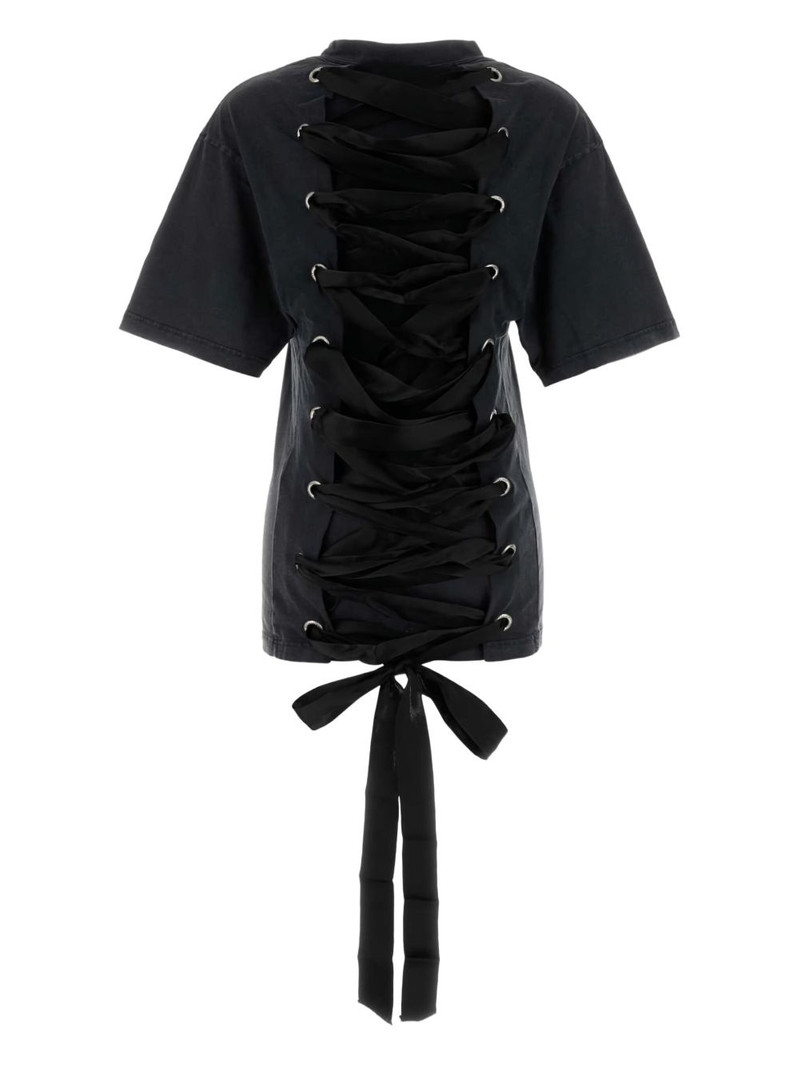BALENCIAGA lace-up back T-shirt outlook
