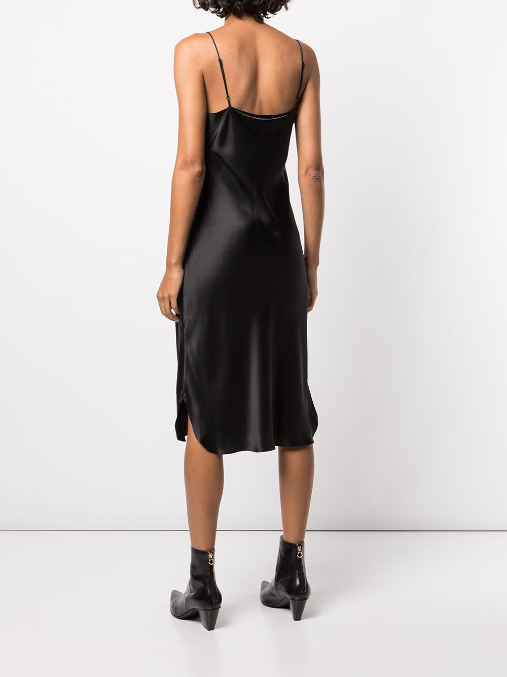 silk midi slip dress - 4