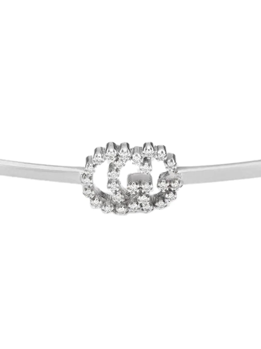 18kt white gold GG Running diamond choker - 3