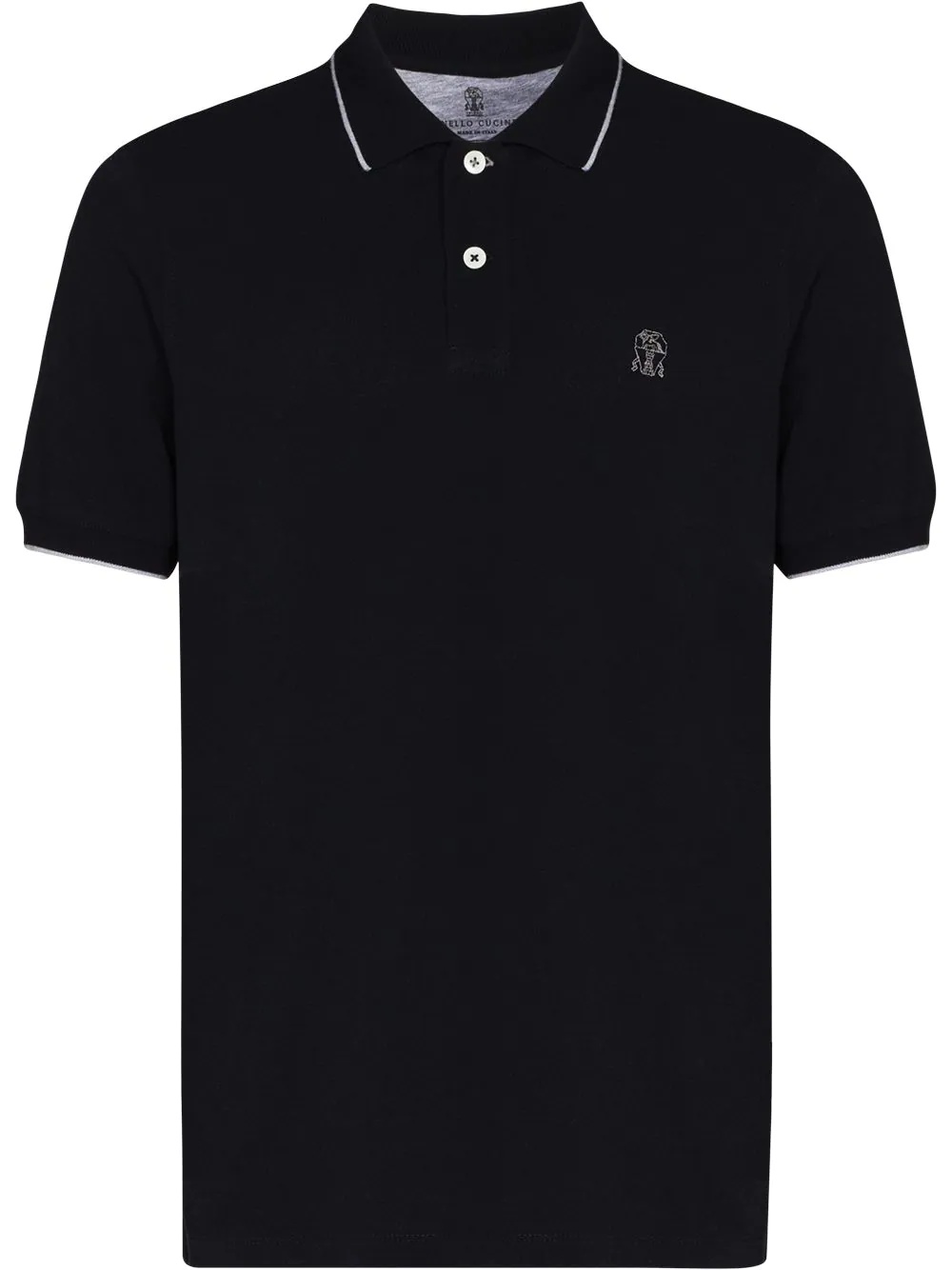 logo-embroidered polo shirt - 1