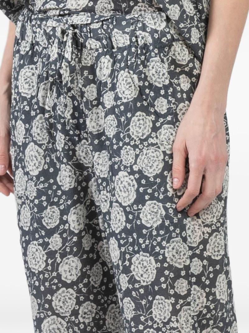 floral-print drawstring trousers 5