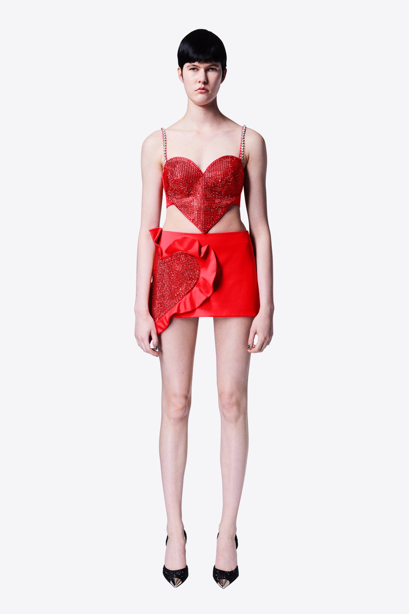 HEART RUFFLE MINI SKIRT 5
