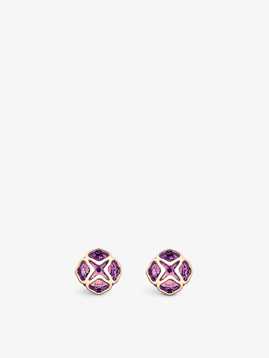 IMPERIALE 18ct rose-gold and amethyst earrings - 1