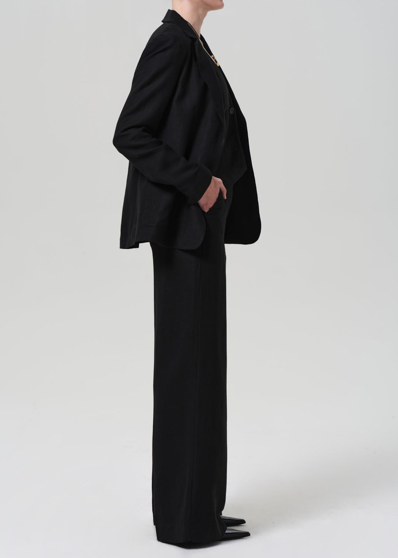 Park Trouser Linen Twill In Black 4