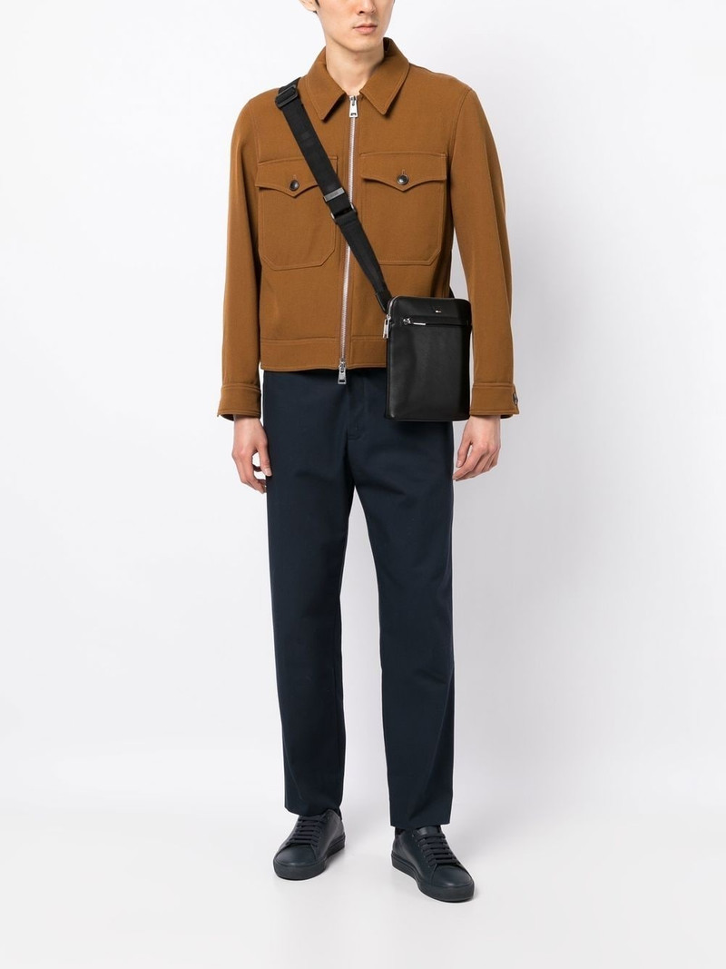 BOSS embossed-logo messenger bag outlook