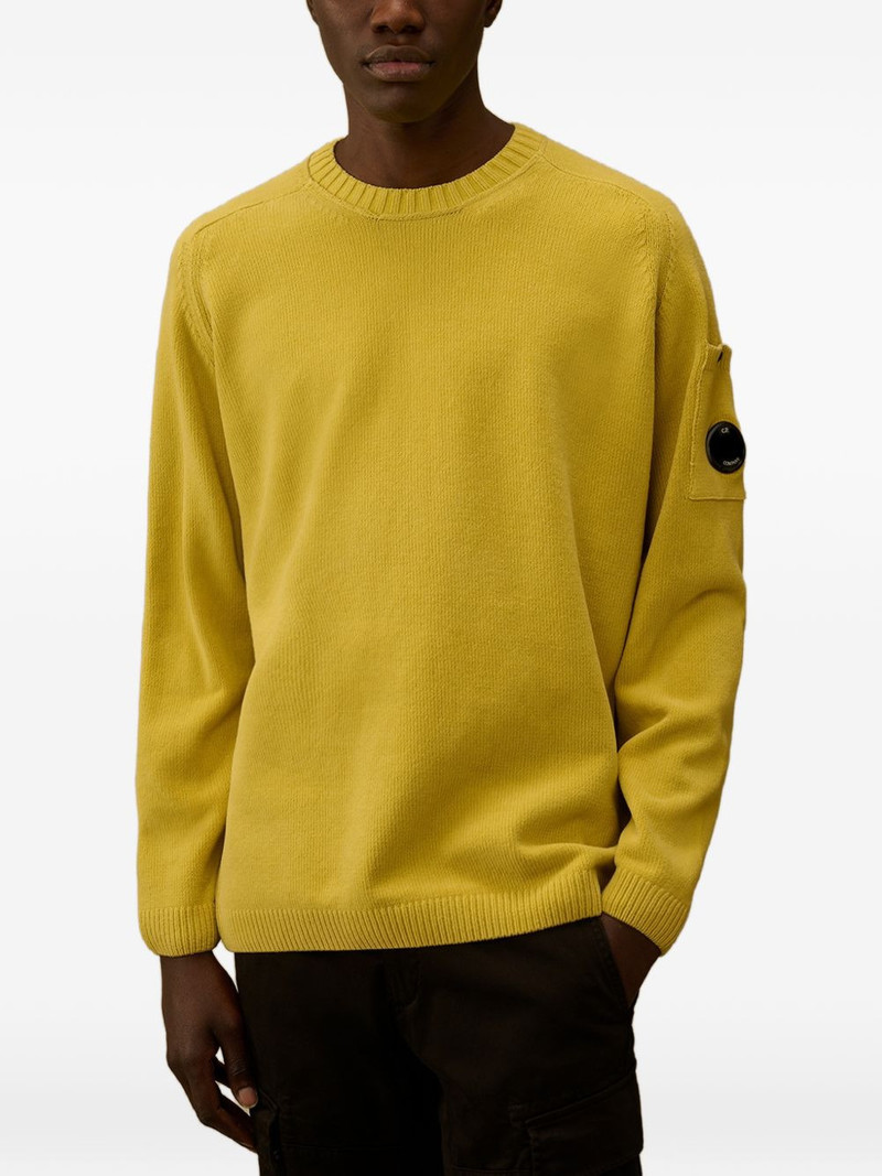 crewneck lens-detail cotton sweater 3