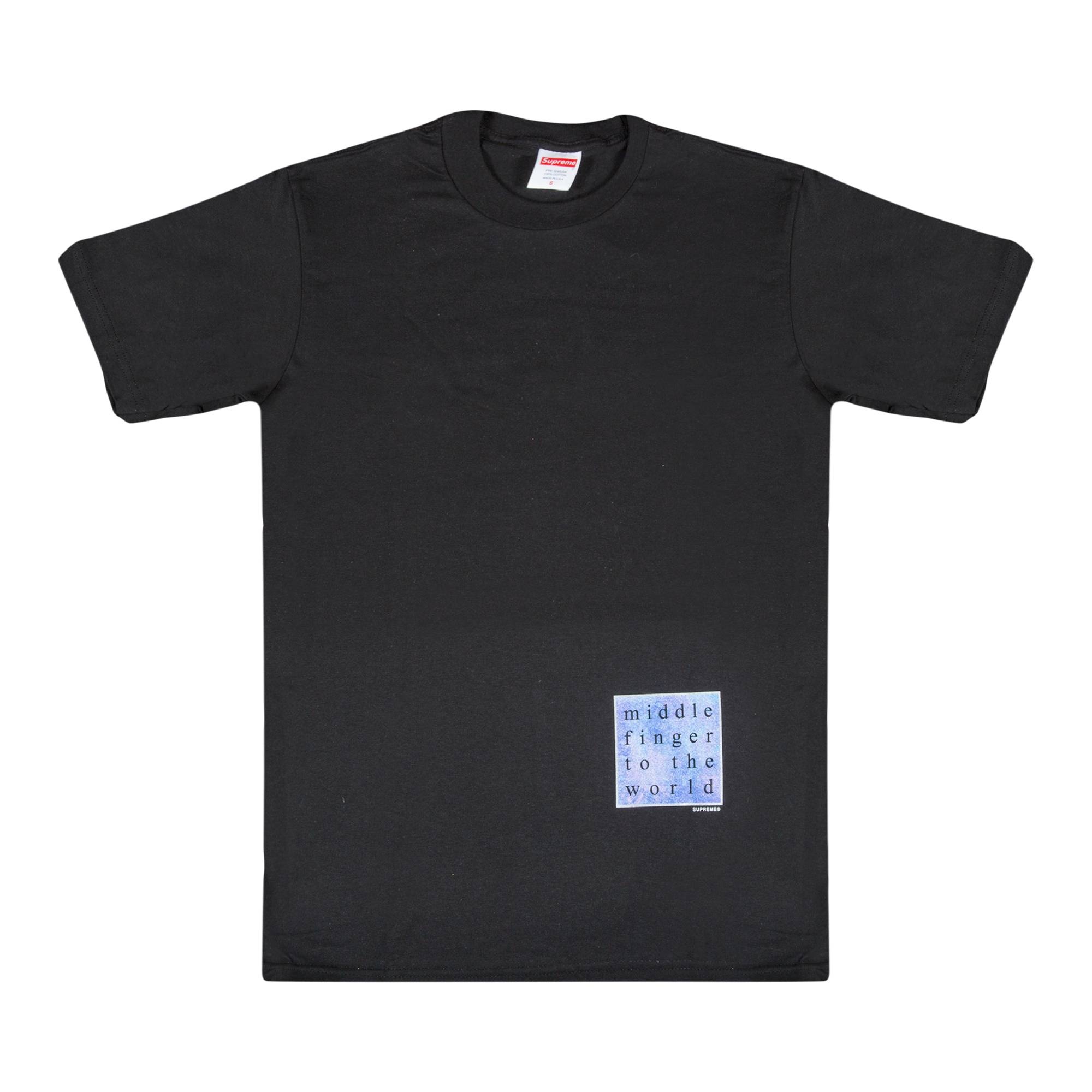 Supreme Middle Finger To The World T-Shirt 'Black' - 1