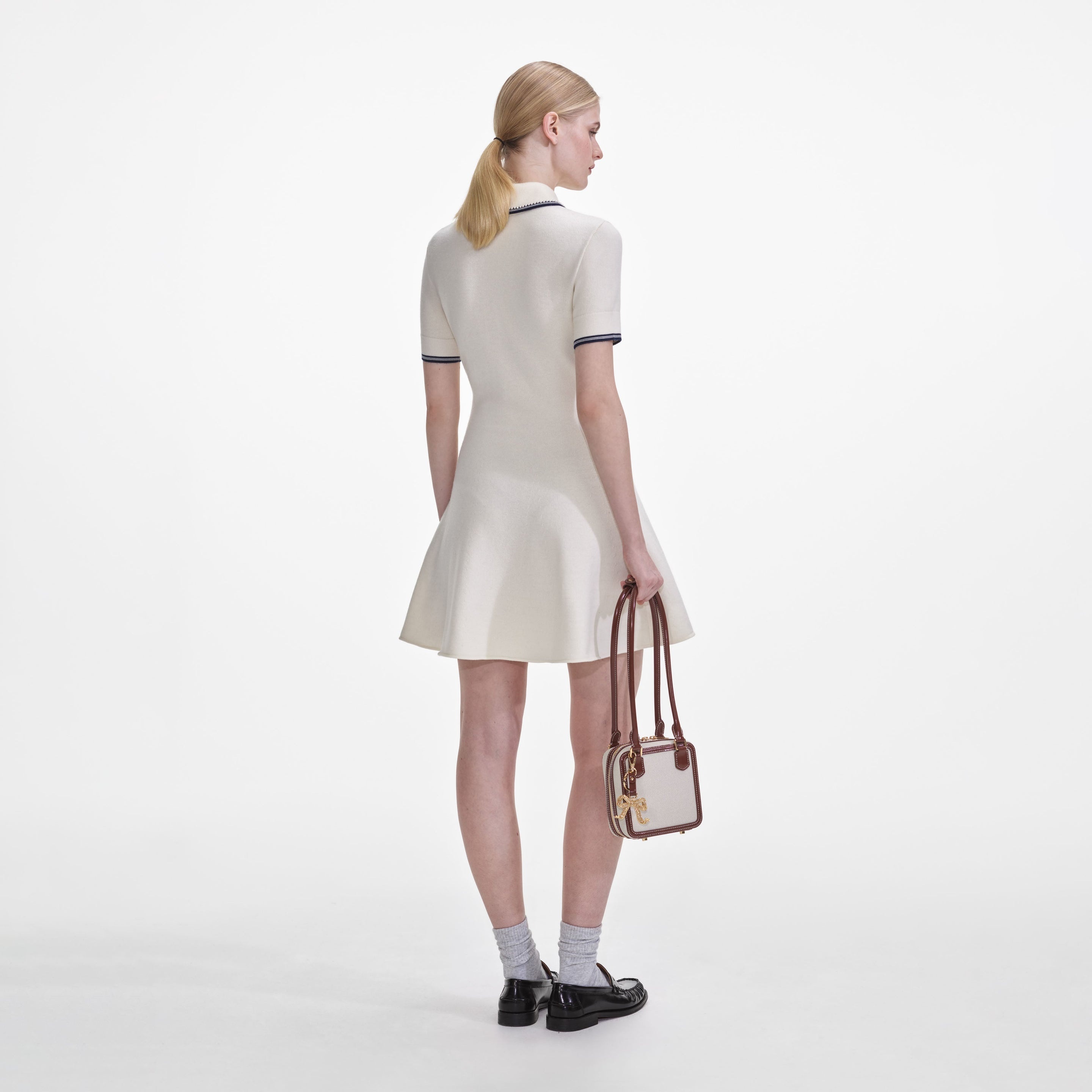 Cream Knit SP Mini Dress - 3