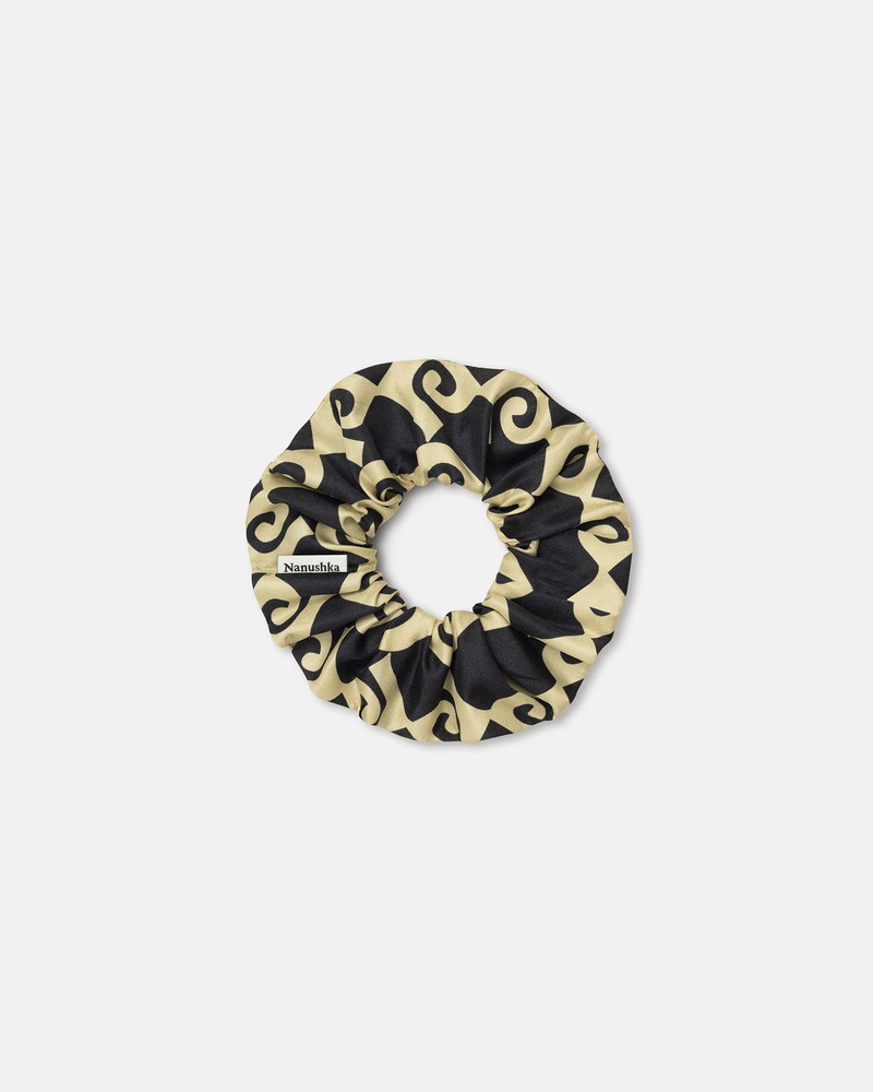 Printed Twill-Silk Scrunchie 1